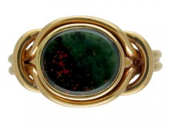 Victorian Gold & Bloodstone Signet Ring