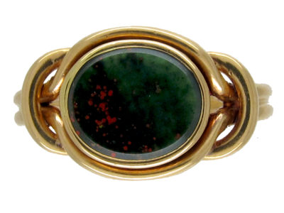 Victorian Gold & Bloodstone Signet Ring