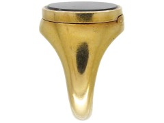 Opening 18ct Gold & Bloodstone Signet Ring