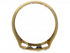 Double Sapphire Art Deco Ring