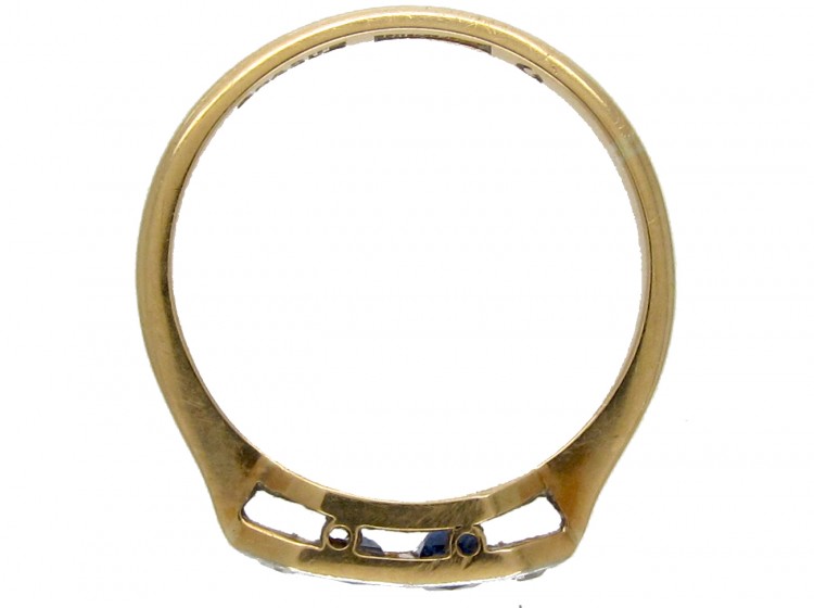 Double Sapphire Art Deco Ring