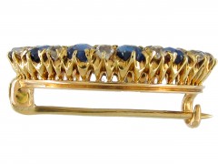 Sapphire & Diamond Circle Brooch