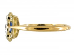 Edwardian Sapphire & Diamond Cluster Ring