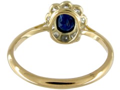 Edwardian Sapphire & Diamond Cluster Ring