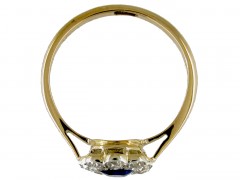 Edwardian Sapphire & Diamond Cluster Ring