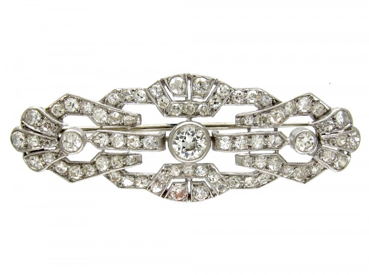 Art Deco Diamond Brooch