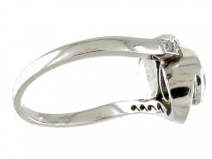 Pearl & Diamond White Gold Art Deco Ring