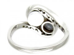 Pearl & Diamond White Gold Art Deco Ring