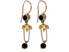 Edwardian Turquoise & Seed Pearl Drop Earrings