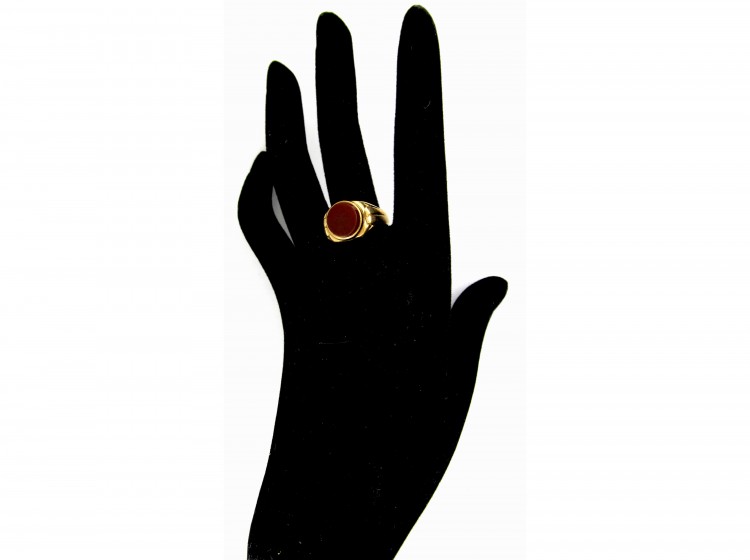 18ct Gold & Carnelian Signet Ring