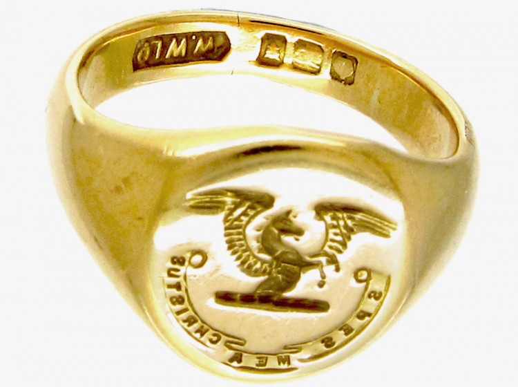 18ct Gold Pegasus Signet Ring