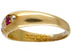 Ruby & Diamond Victorian Gypsy Ring