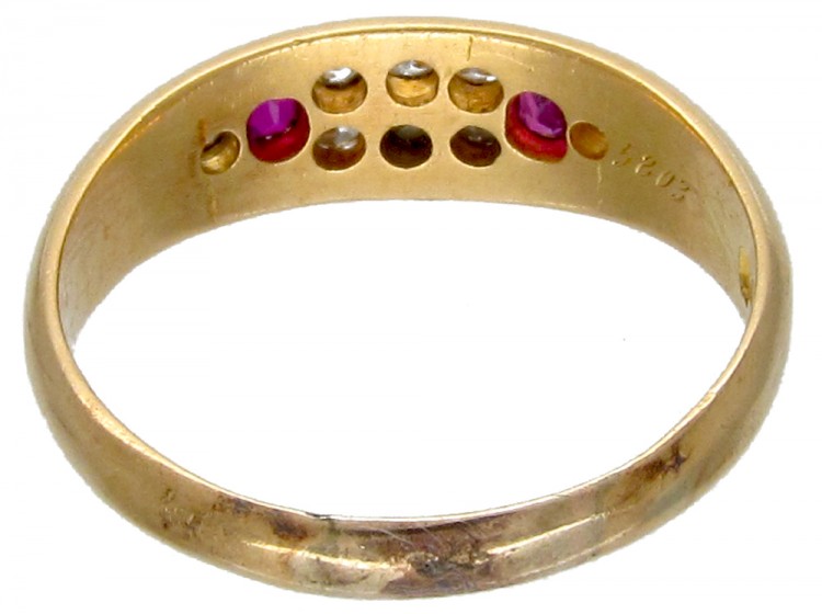 Ruby & Diamond Victorian Gypsy Ring