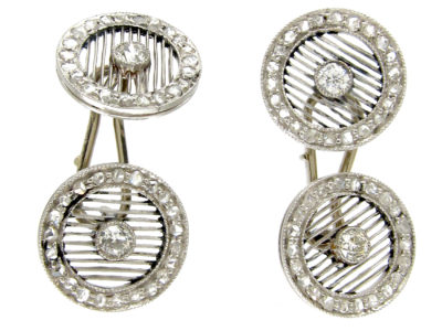 Diamond & Platinum Art Deco Cufflinks