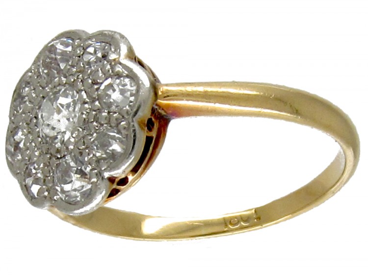 Edwardian Diamond Cluster Ring
