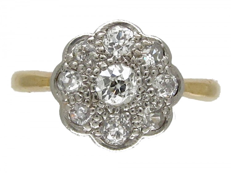 Edwardian Diamond Cluster Ring
