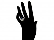 Art Nouveau Sapphire & Diamond Ring