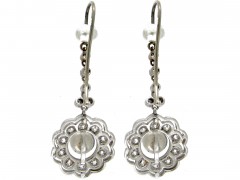 Edwardian Pearl & Diamond Drop Earrings