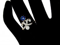 Art Nouveau Sapphire & Diamond Ring