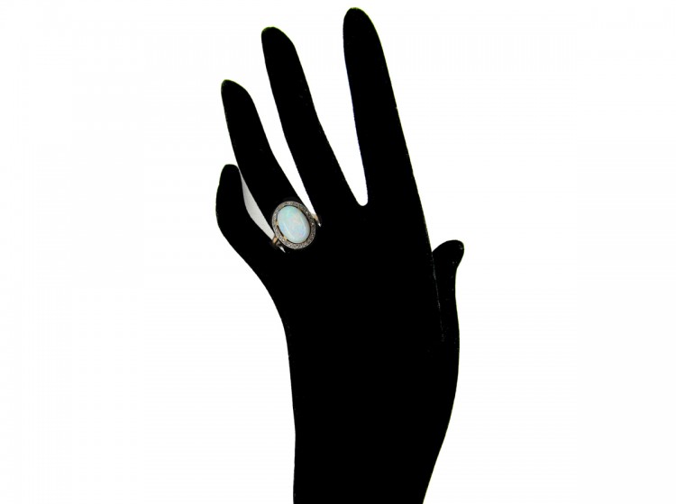 Edwardian Opal & Diamond Cocktail Ring