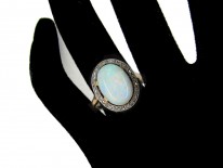 Edwardian Opal & Diamond Cocktail Ring