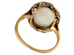 Edwardian Opal & Diamond Cocktail Ring