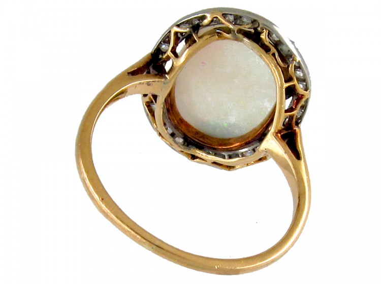 Edwardian Opal & Diamond Cocktail Ring