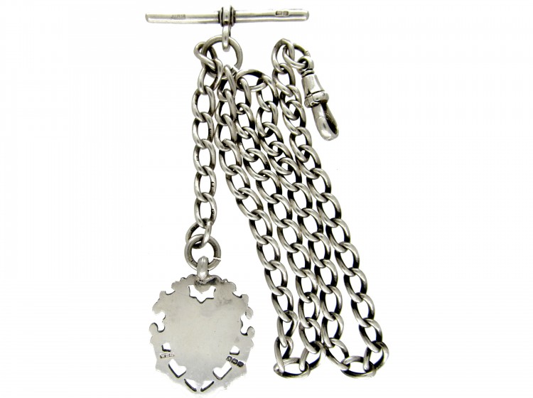 Silver Albert Chain with Medallion
