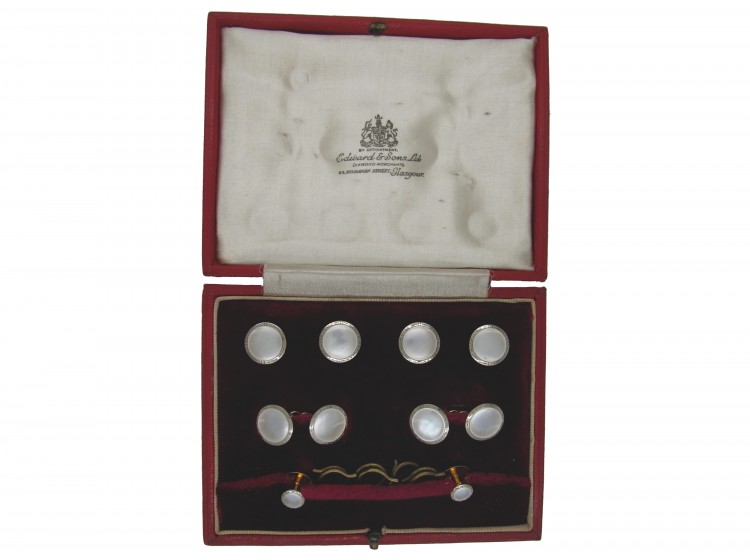 Gold Cufflinks, Buttons & Studs Set