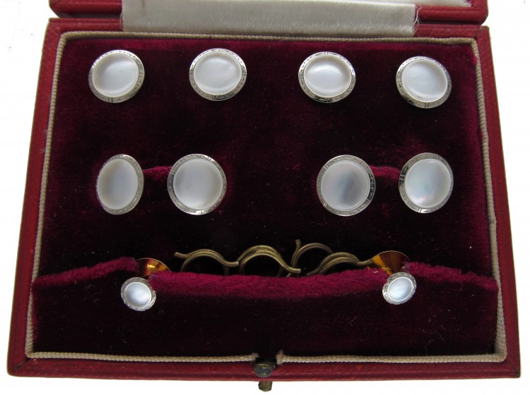 Gold Cufflinks, Buttons & Studs Set