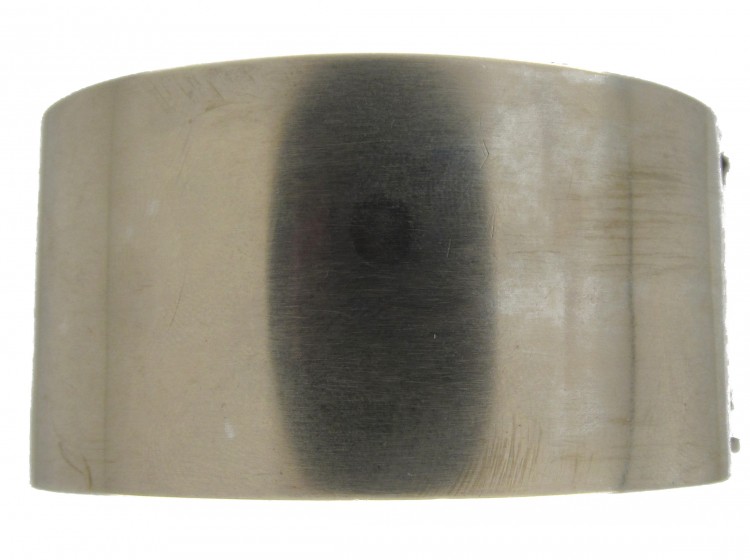 Victorian Silver Oak Leaf Motif Bangle