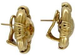 18ct Gold Round Earrings