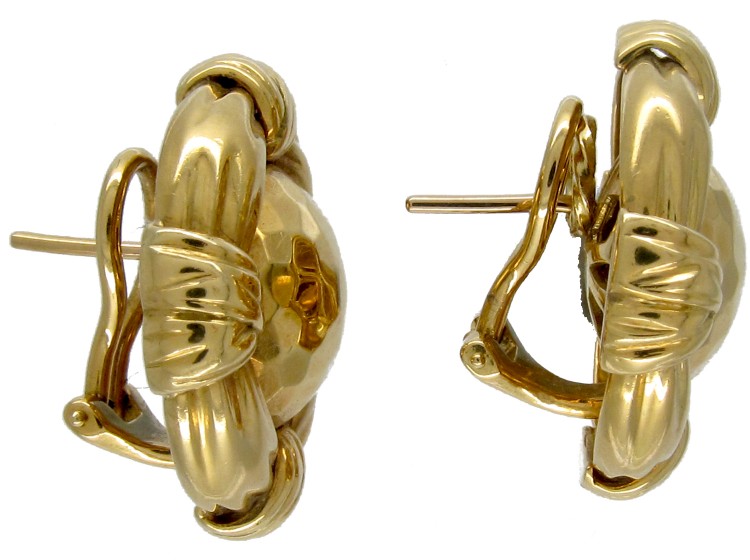18ct Gold Round Earrings