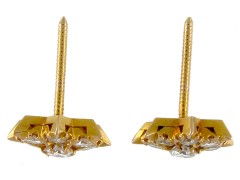 Diamond & Gold Star Earstuds
