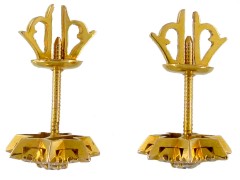 Diamond & Gold Star Earstuds