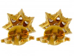 Diamond & Gold Star Earstuds