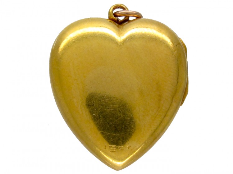 Victorian Diamond Set 15ct Gold Heart Locket