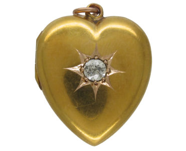 Victorian Diamond Set 15ct Gold Heart Locket