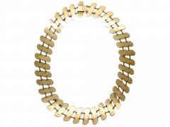 Blue Enamel Collar Necklace