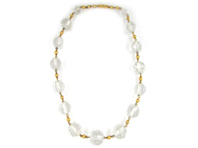 18ct Gold & Rock Crystal Necklace