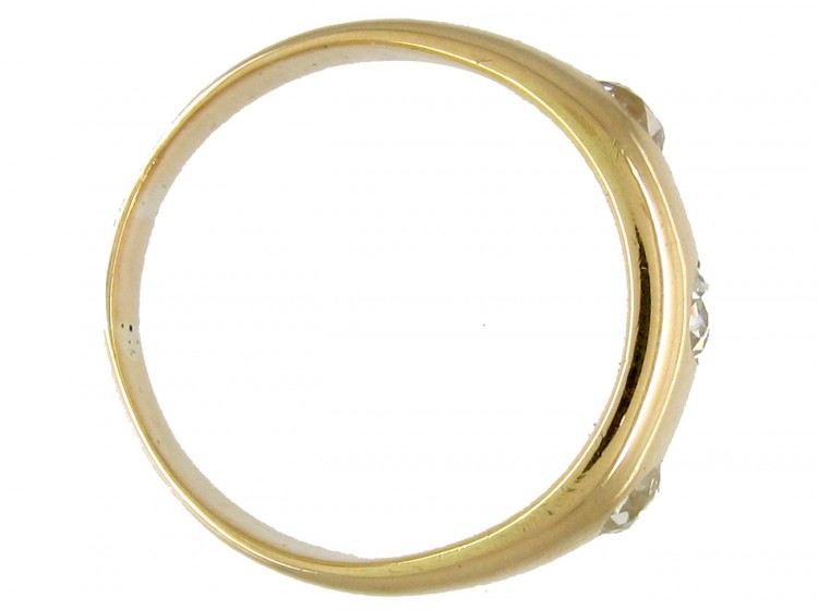 Victorian Three Stone Diamond Gypsy Ring