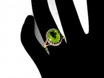 Victorian Peridot & Diamond Ring
