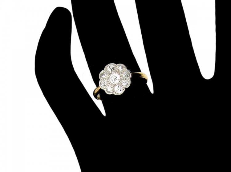Edwardian Diamond Cluster Ring