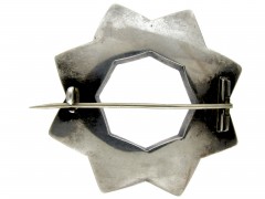 Scottish Silver & Agate Geometric Wreath Brooch