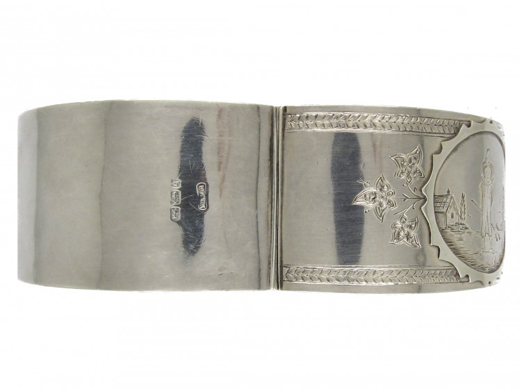 Victorian Silver Kate Greenaway style Bangle