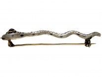 Georgian Diamond & Ruby Snake Brooch