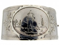 Victorian Silver Kate Greenaway style Bangle