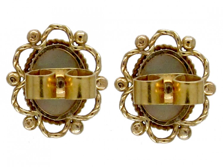 9ct Gold & Opal Earrings