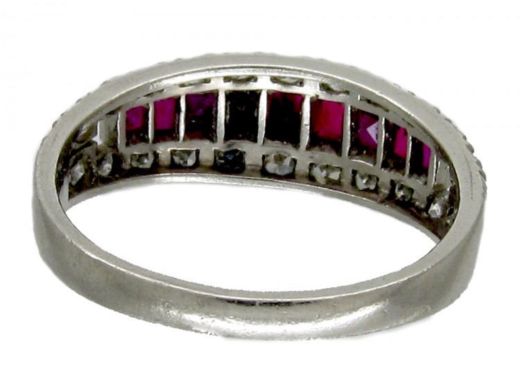 Ruby & Diamond Art Deco Ring