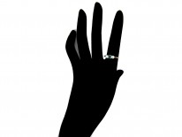 Emerald & Diamond Three Stone Ring